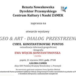 Zaproszenie na wystawę GEO & ART Dialog Przestrzeni