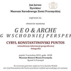 Zaproszenie na wystawę GEO & ARCHE Dialog Wschodniej Perspektywy